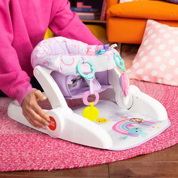 Bright Starts Giggle Station 2-In-1 Sit-Up Floor Seat - Purple Paradise