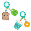 Bright StartsPerfect Pair 2-in-1 Teether Toy – Coffee, Donut, Avocado & Toast