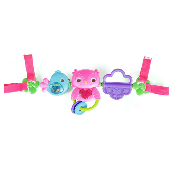 Bright Starts Busy Birdies Carrier Toy Bar Take-Along Toy Owl