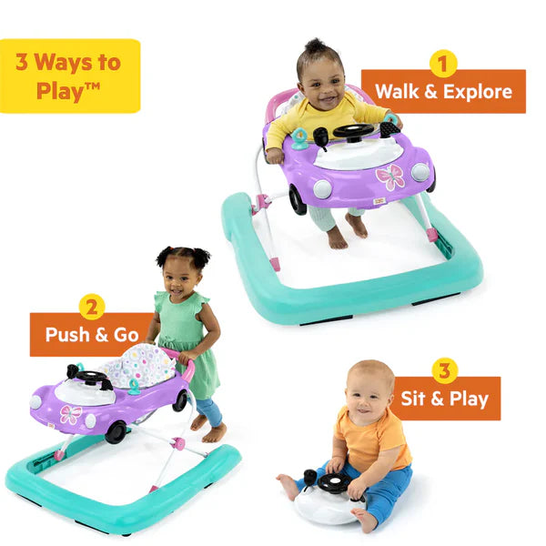 Bright Starts™Little Speedster™ 3-In-1 Car Walker – Purple Power