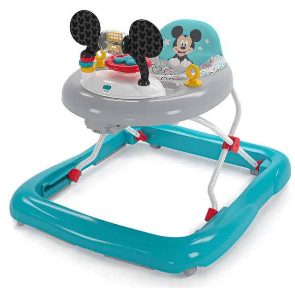 Bright Starts Mickey Mouse Tiny Trek Walker, Original Bestie , 2-In-1 Walker