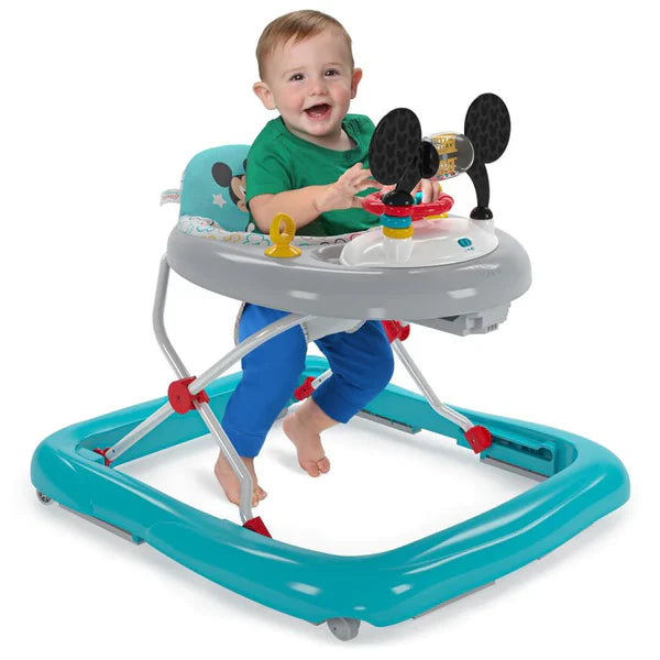 Bright Starts Mickey Mouse Tiny Trek Walker, Original Bestie , 2-In-1 Walker