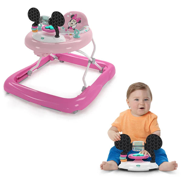 Bright Starts Minnie Mouse Tiny Trek Walker, Forever Besties , 2-In-1 Walker