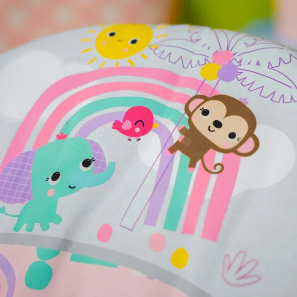 Bright Starts Pink Paradise Vibrating Bouncer