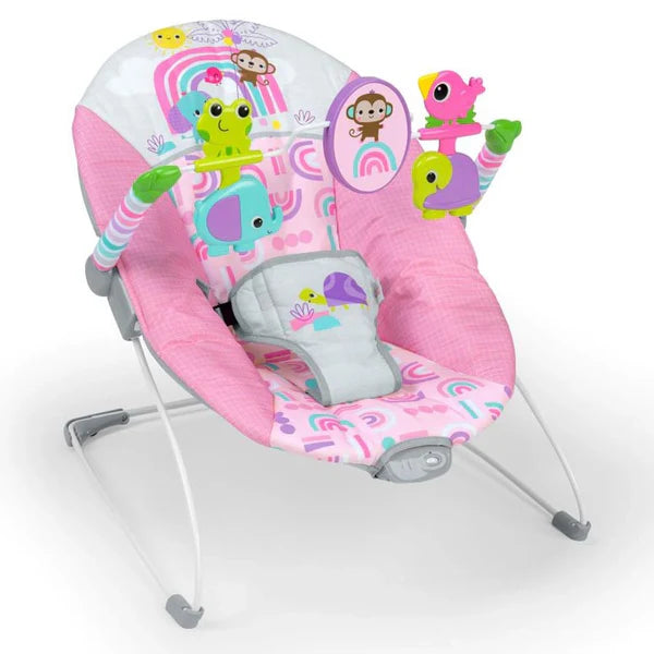 Bright Starts Pink Paradise Vibrating Bouncer