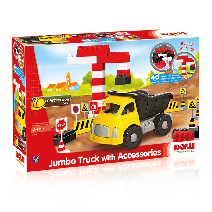 DOLU JUMBO TRUCK WITH BLOCKS 40 PCS