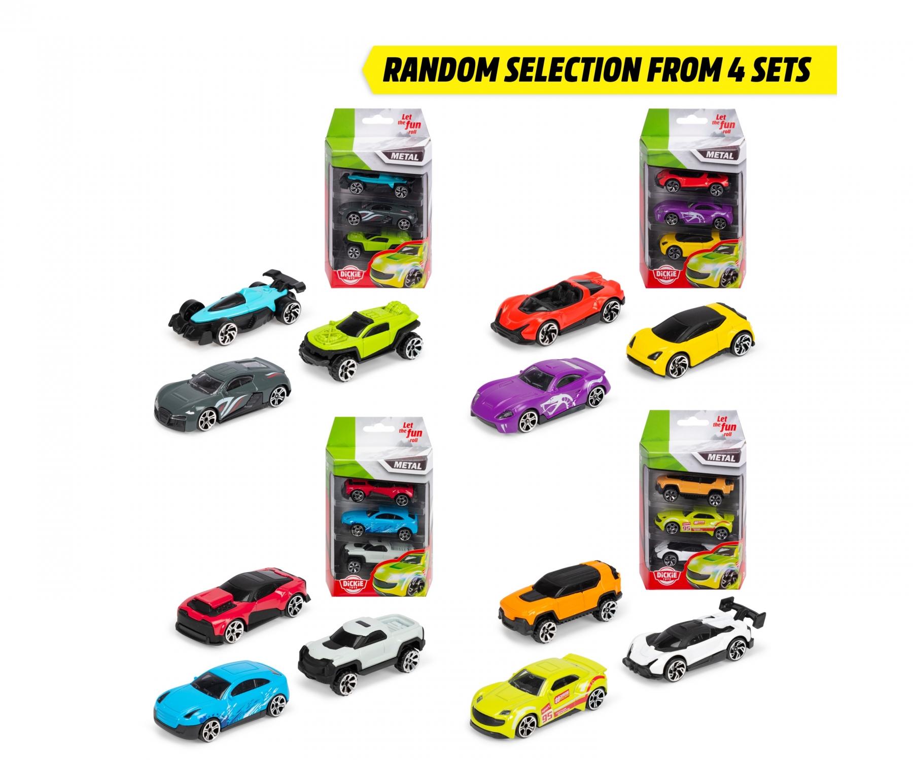 Dickie-Die-cast Vehicles 3 Pack, 4 asst.