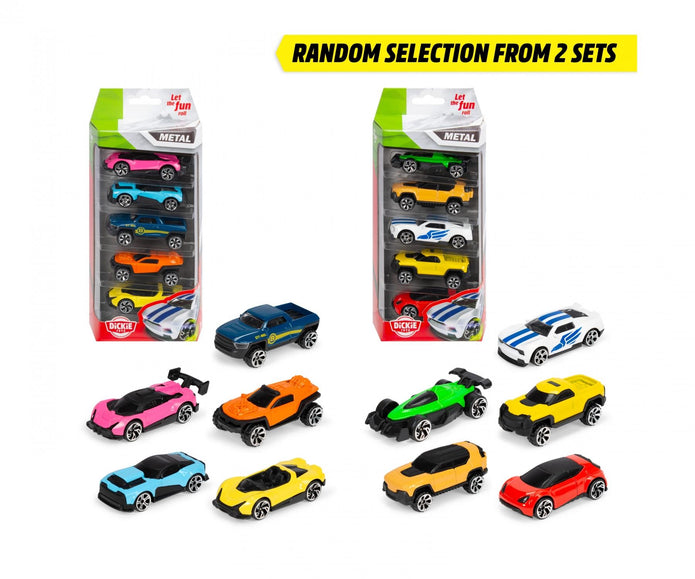 Dickie-Die-cast Vehicles 5 Pack, 2-asst.