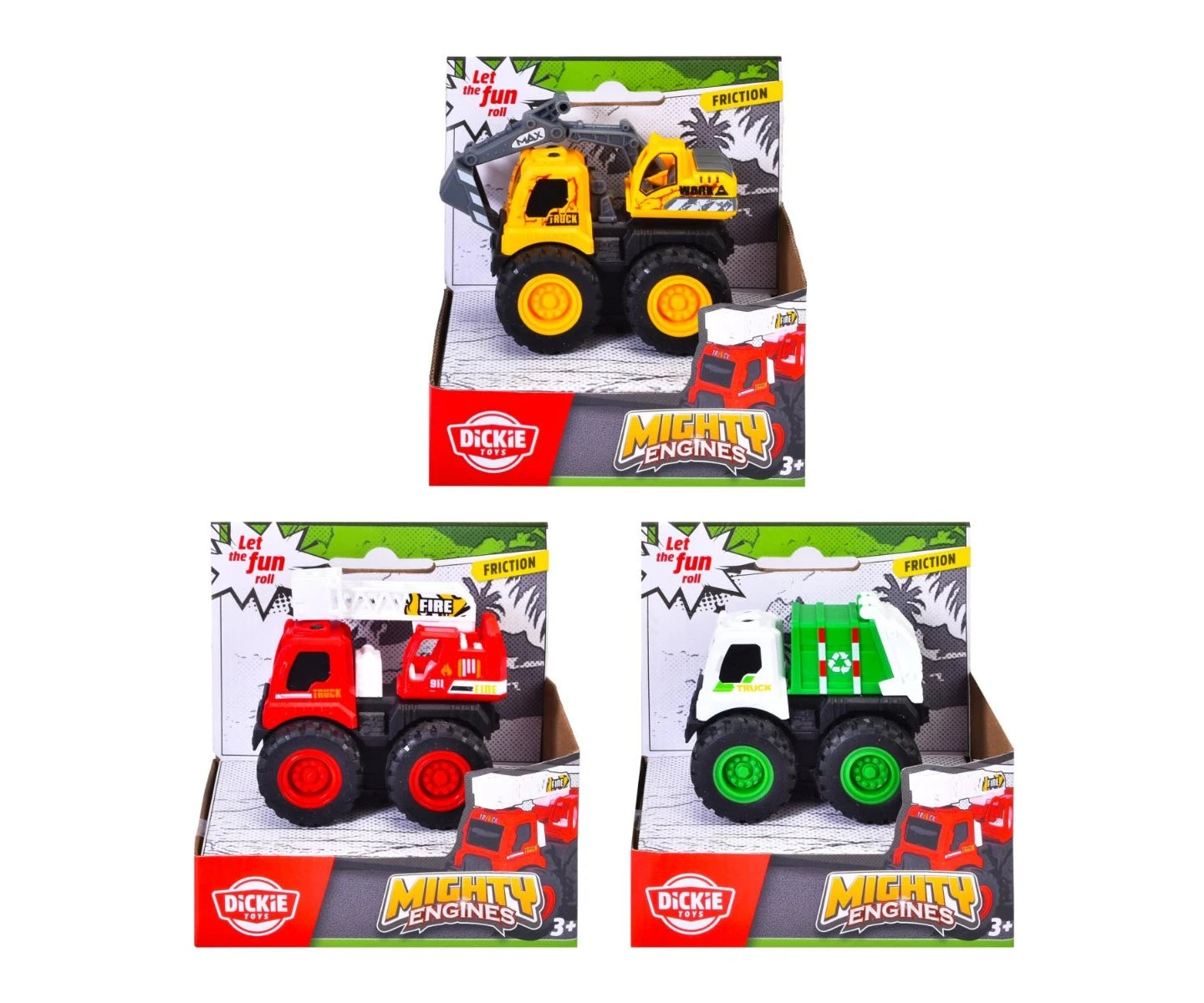 Dickie-Mighty Engines, 3-asst.