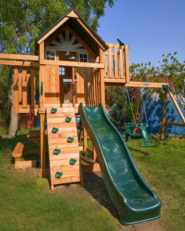 Dynamic sports arabian leopard wooden swing set-ahlanfun.com