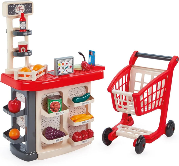 Ecoiffier EC Grocery counter + trolley