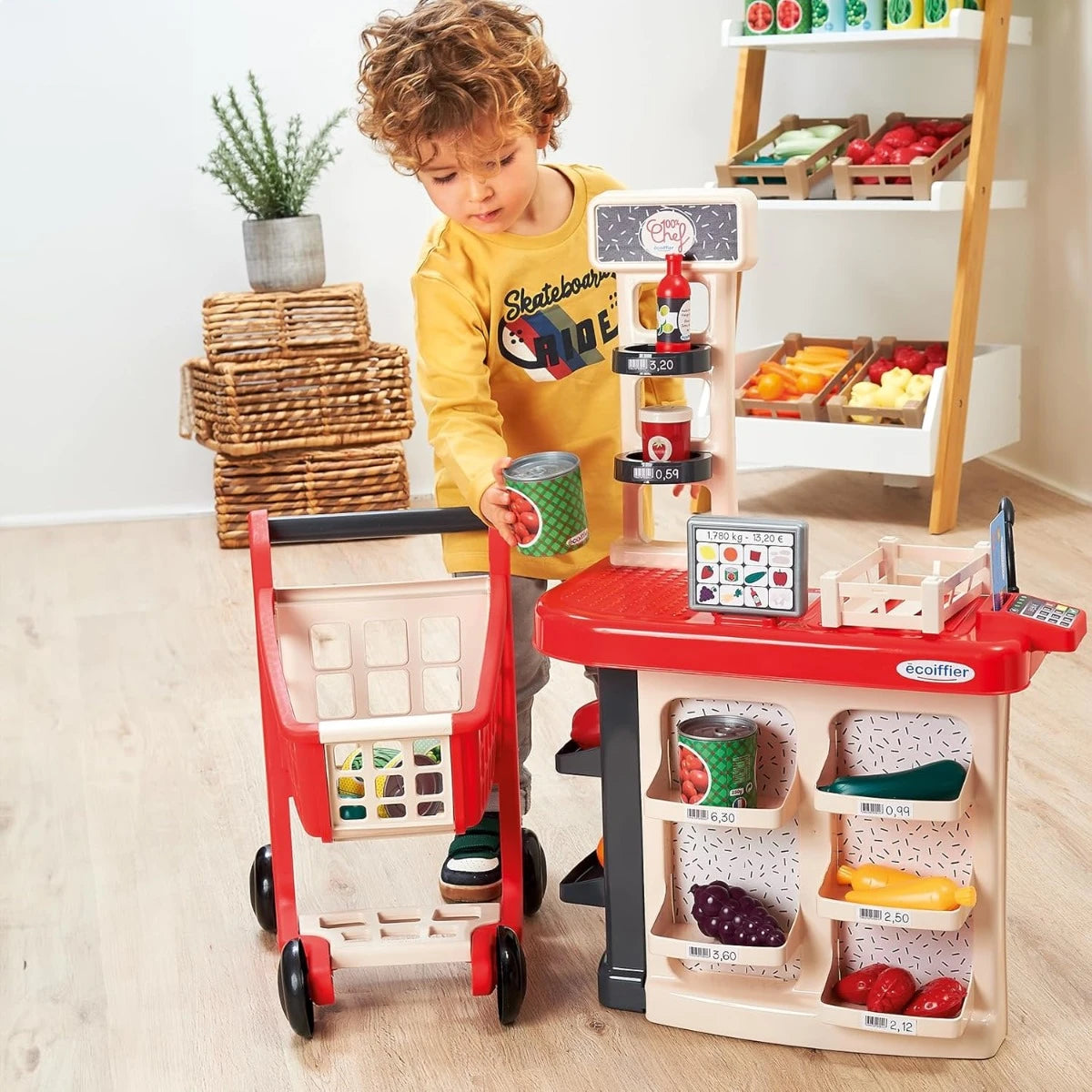 Ecoiffier EC Grocery counter + trolley