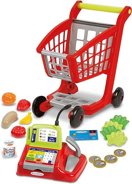 Ecoiffier Supermarket trolley + cash register