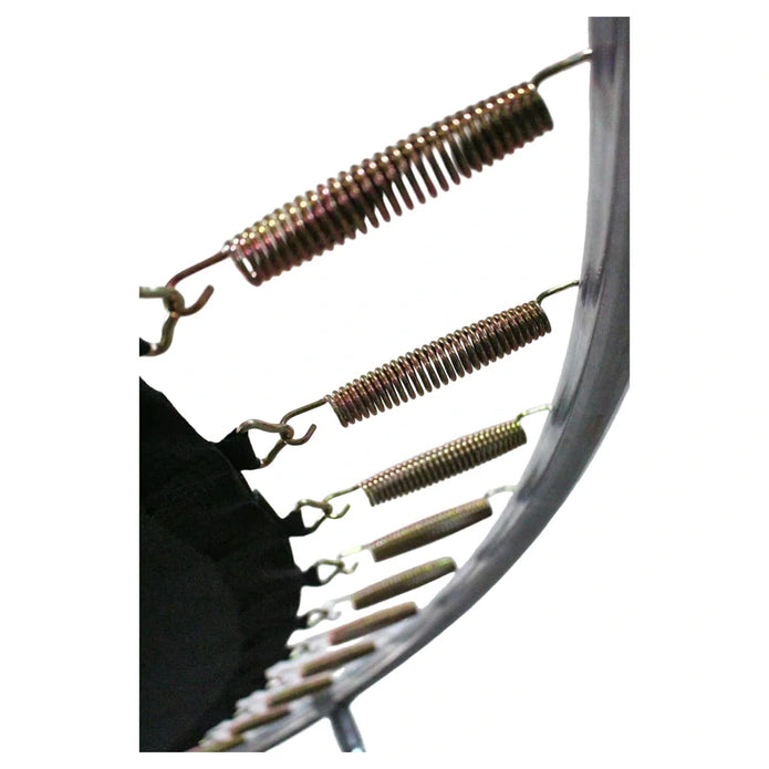 Funjump 10ft Blue Trampoline with Outside Short Pole Safety Net and Ladder_ahlanfun.com