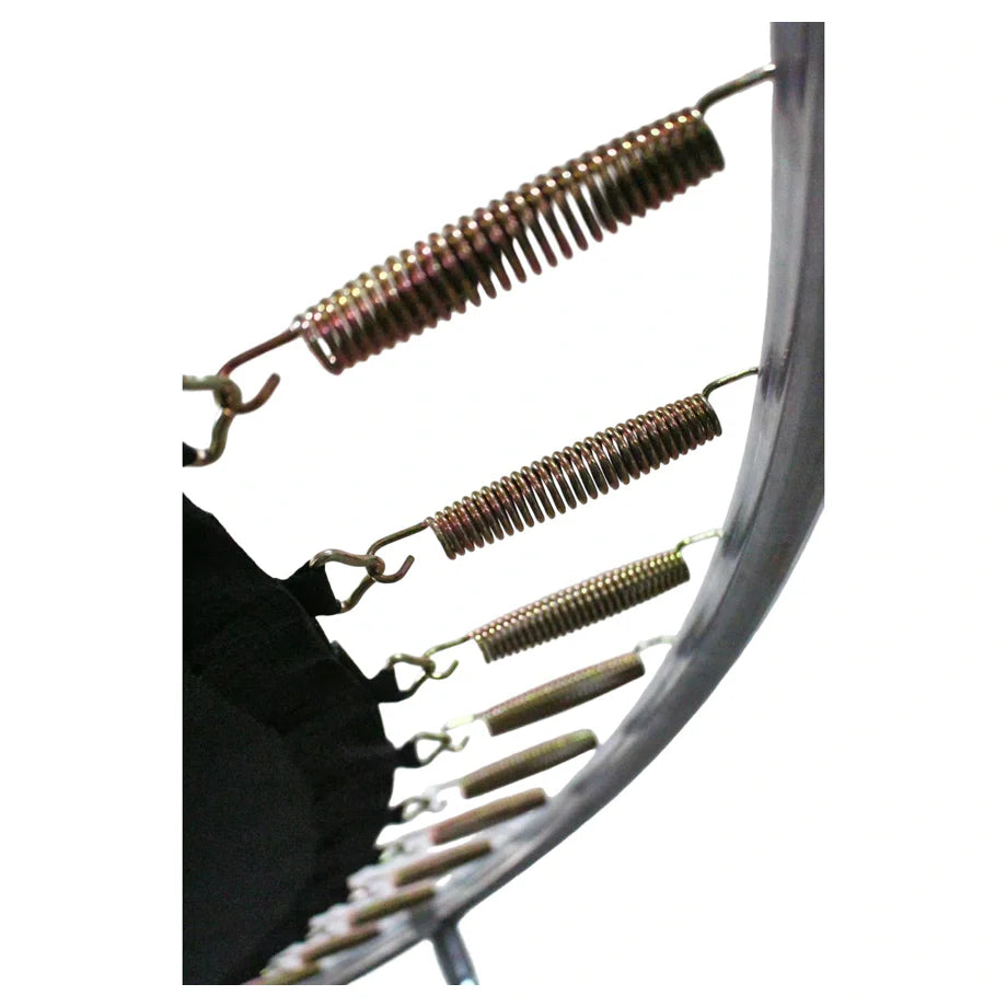 Funjump 10ft Blue Trampoline with Outside Short Pole Safety Net and Ladder_ahlanfun.com