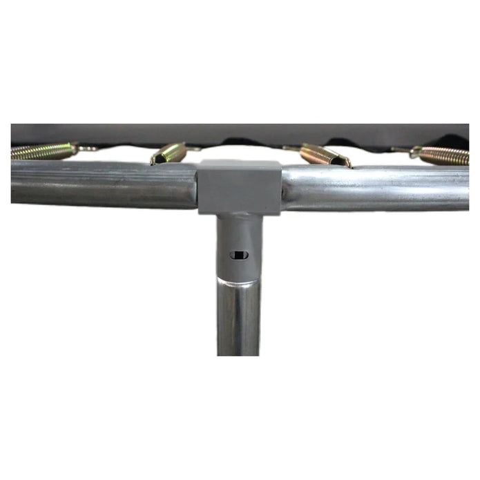 Funjump 10ft Blue Trampoline with Outside Short Pole Safety Net and Ladder_ahlanfun.com