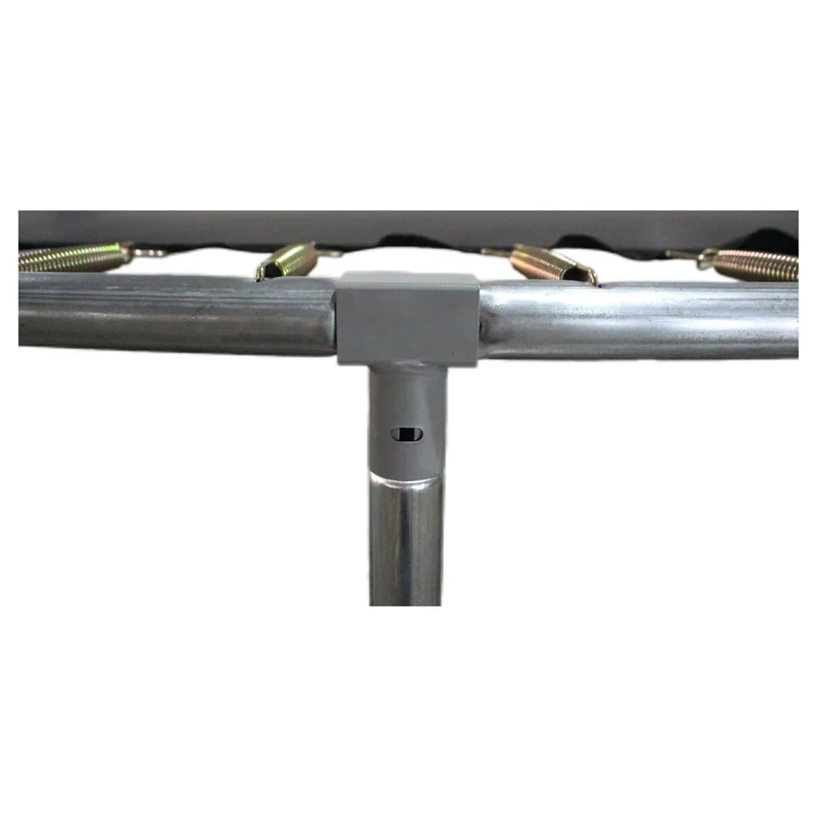 Funjump 10ft Blue Trampoline with Outside Short Pole Safety Net and Ladder_ahlanfun.com