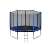 Funjump 12 ft blue trampoline with outside short pole safety net and ladder-ahlanfun.com