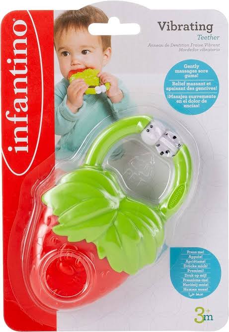 Infantino- Vibrating Teether - Strawberry