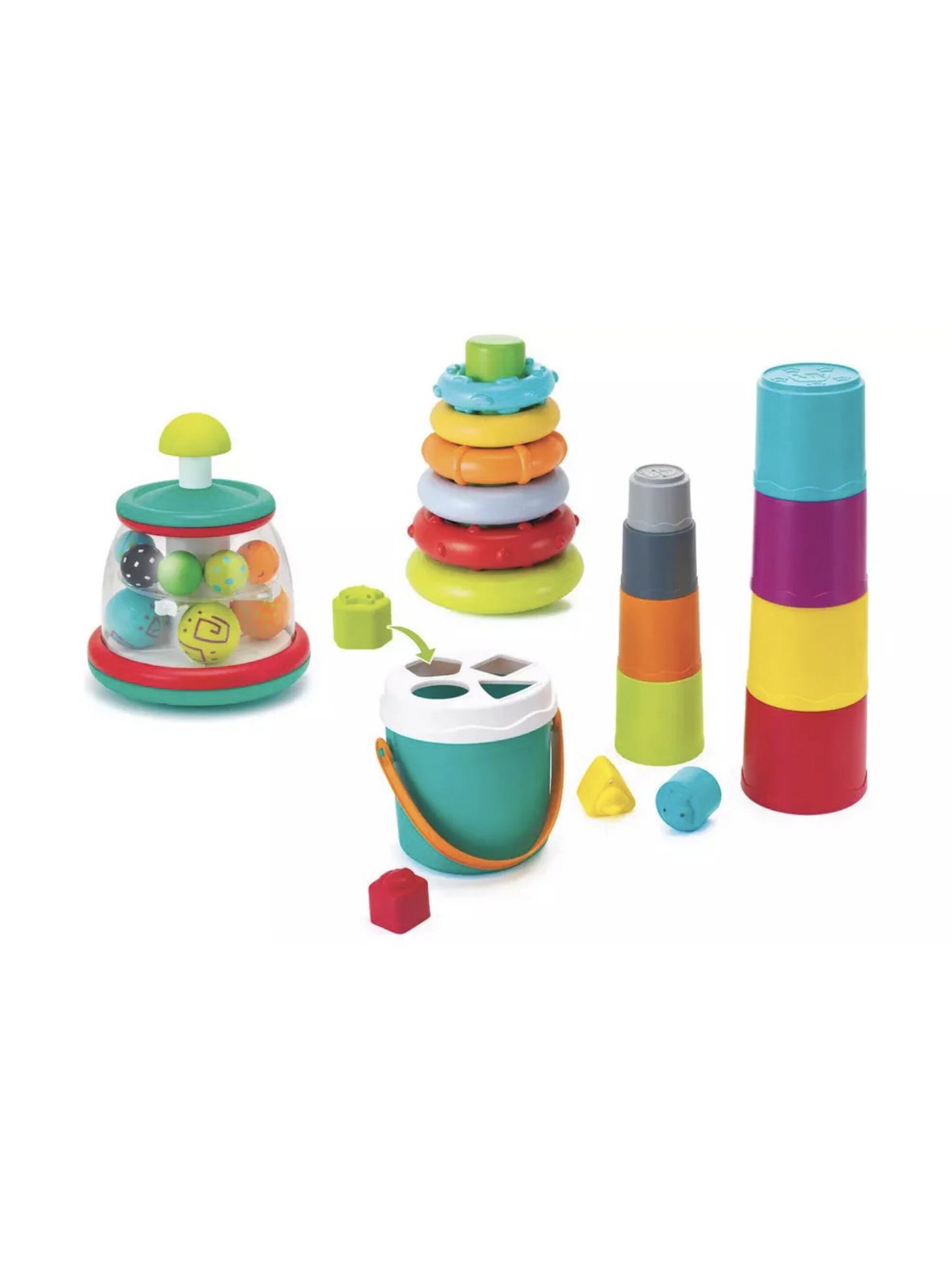 Infantino-3-In-1 Stack, Sort Spin Activity Set