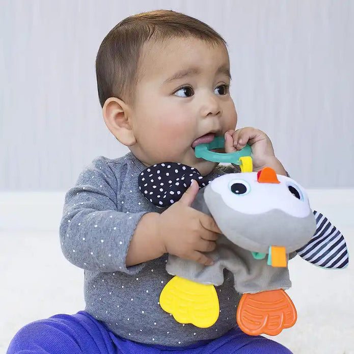 Infantino-Cuddly Teether-Penguin-ahlanfun.com