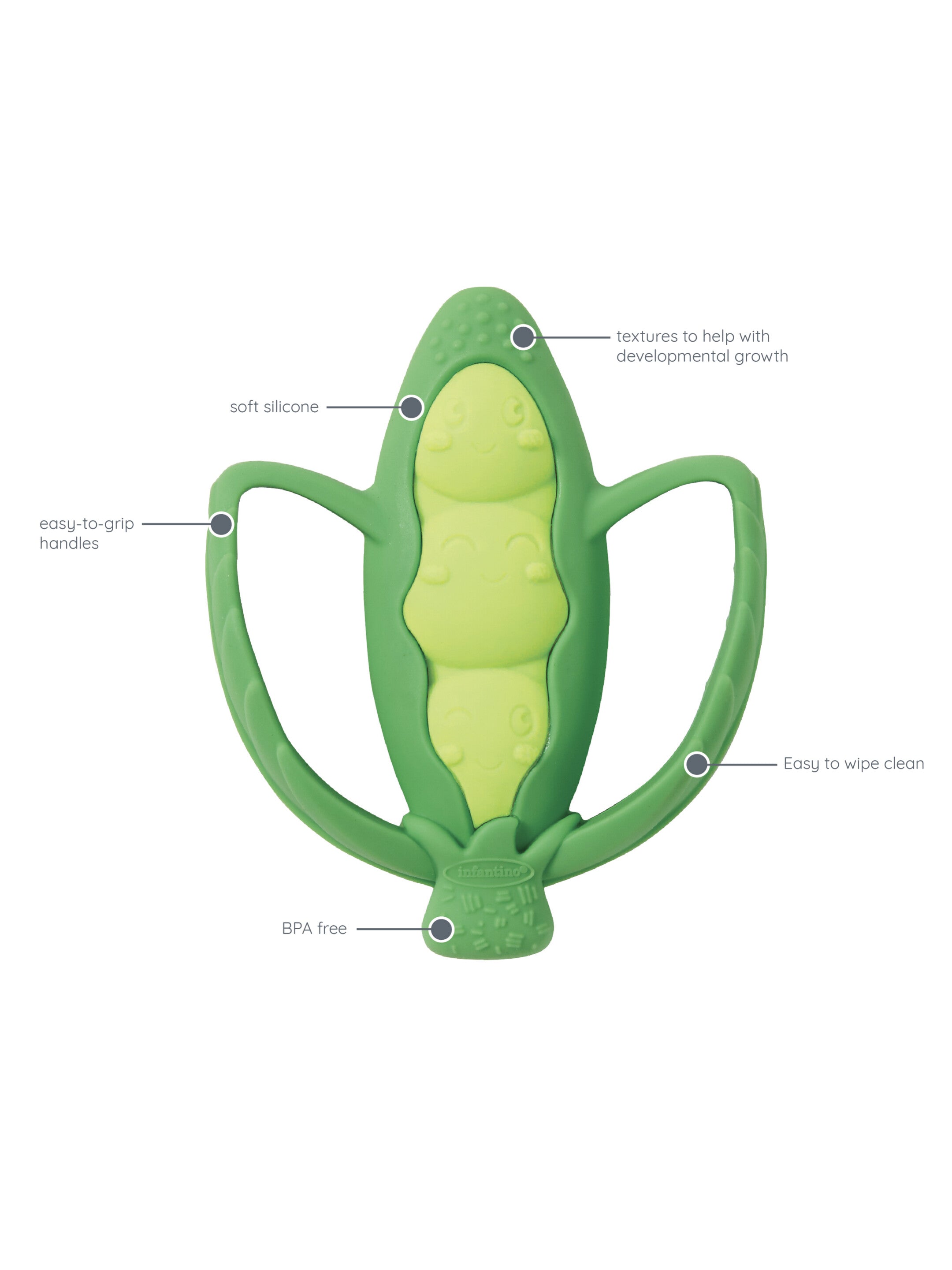 Infantino-Lil Nibbles Textured Silicone Teether