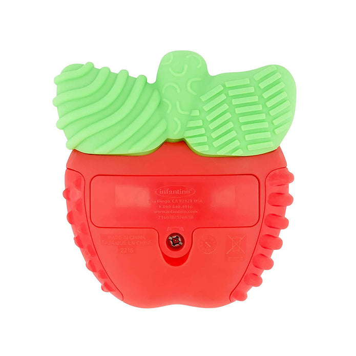 Infantino-Lil' Nibbles Vibrating Teether- Apple ahlanfun.com