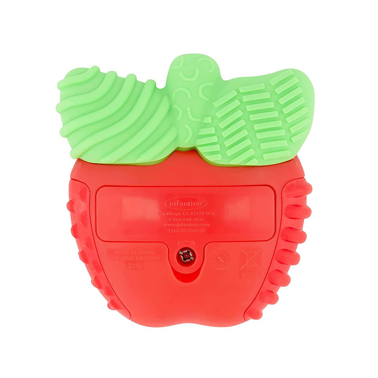 Infantino-Lil' Nibbles Vibrating Teether- Apple ahlanfun.com