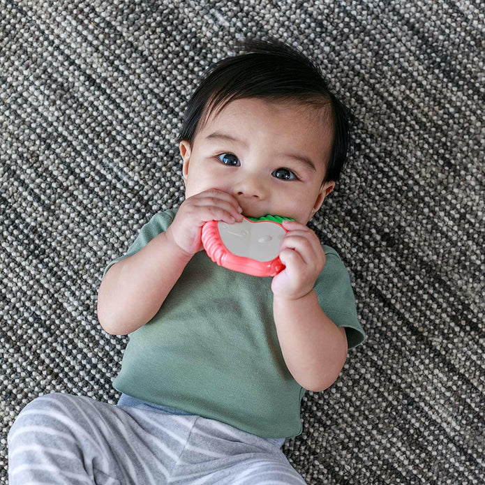 Infantino-Lil' Nibbles Vibrating Teether- Apple ahlanfun.com