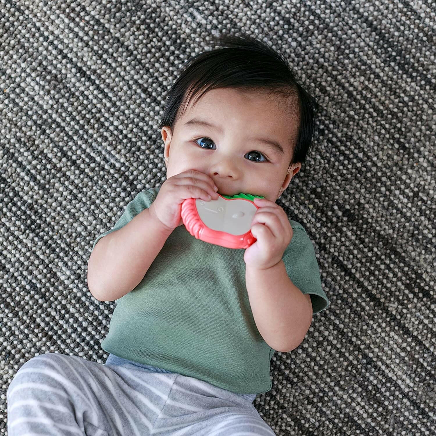 Infantino-Lil' Nibbles Vibrating Teether- Apple ahlanfun.com