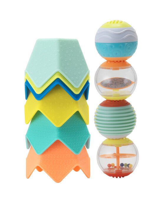 Infantino-Sensory Stacking Cups & Activity Ball Set