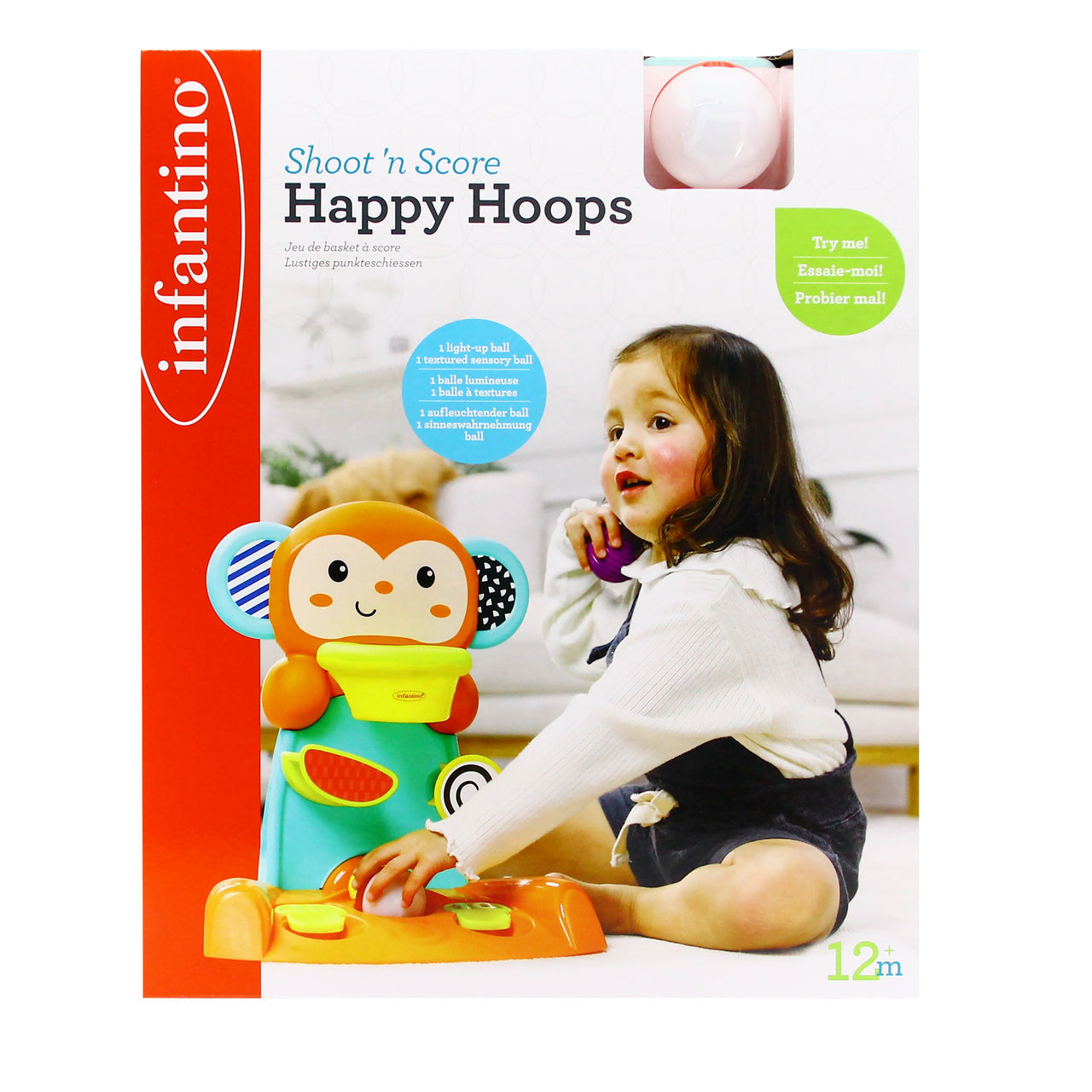 Infantino-Shoot 'N Score Happy Hoops