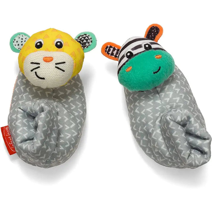 Infantino -Foot Rattles - Zebra/Tiger