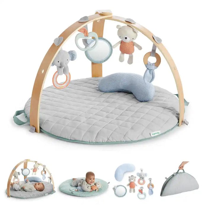 Ingenuity-Cozy Spot™ Reversible Duvet Activity Gym - Loamy™