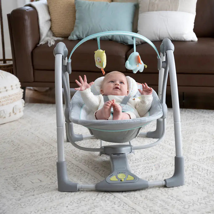 Ingenuity Swing 'N Go Portable Swing - Hugs & Hoots