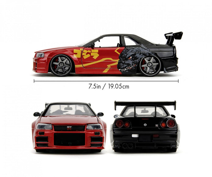 Jada Godzilla Nissan GTR 1:24