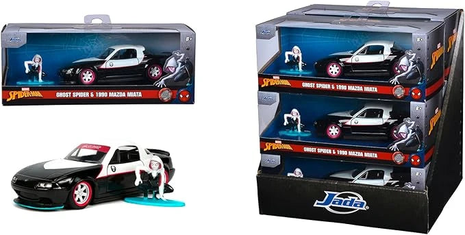 Jada Marvel Ghost Spider 1990 Miata 1.32