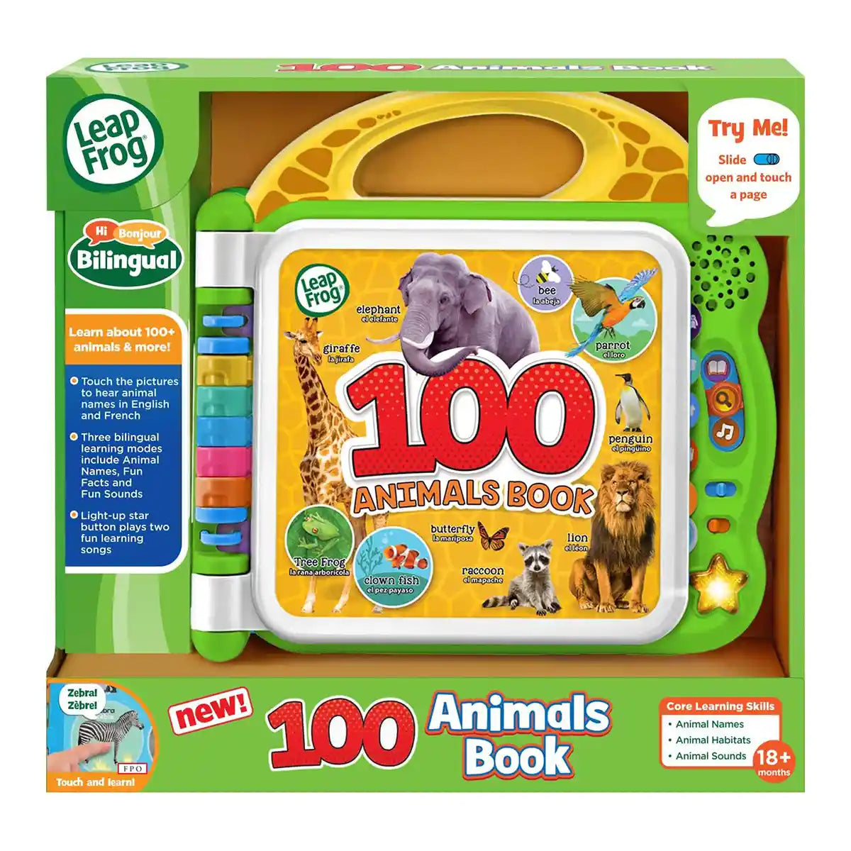 Leapfrog-100 Animals Book (Bilingual: Uk+Fr)