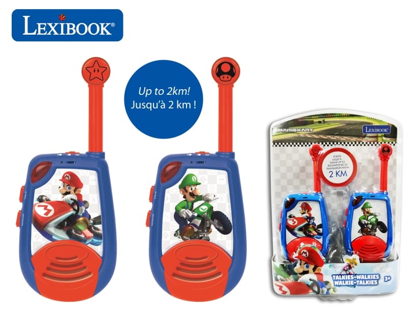 Lexibook-Mario Digital Walkie Talkie 2Km W/ Morse Light
