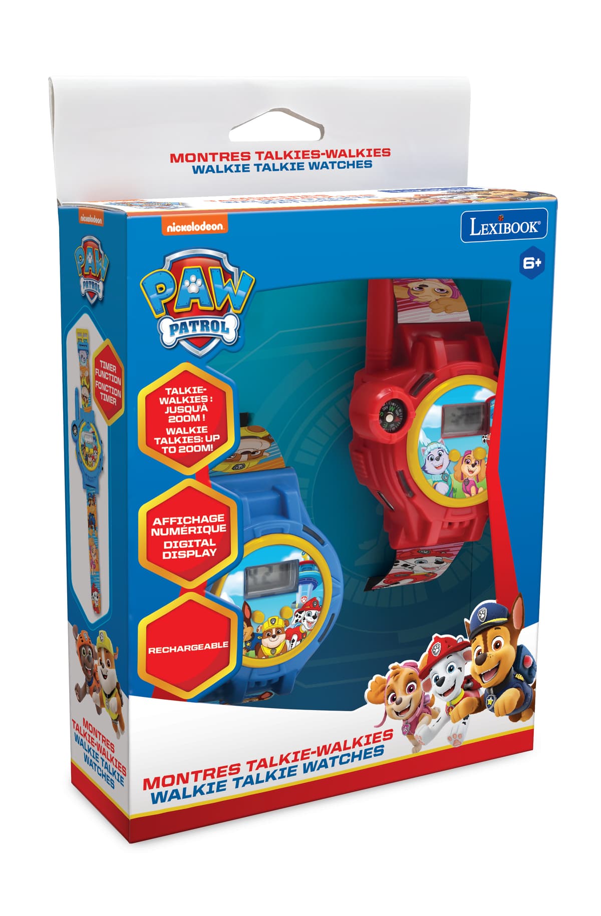 Lexibook-Paw Patrol Digital Watch With Walkie Talkie 200M