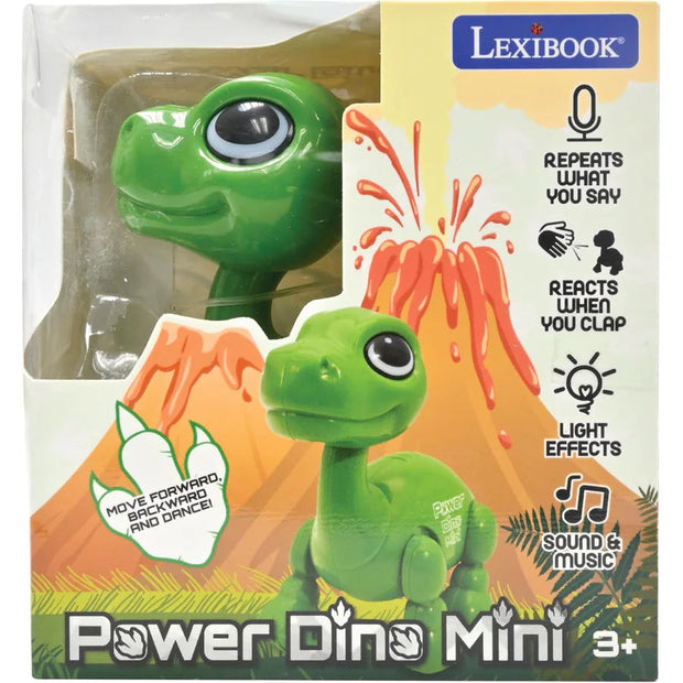 Lexibook-Power Puppy Mini Dinosaur Robot W/Light And Sound Effect