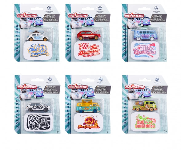 Majorette VW The Originals Deluxe Cars, 6-asst.