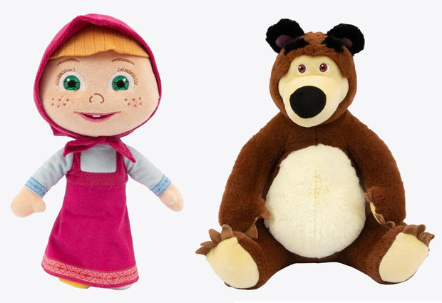 Masha & The Bear Plush 20cm - 2 Asst