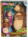 Masha & the bear-Masha 12 Cm Doll+ Bear 20 Cm Plush