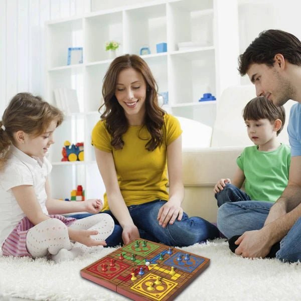 Merchant Ambassador Folding Wood Ludo Set