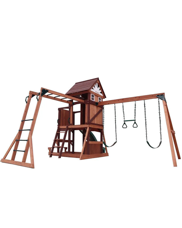Swing Set & Playhouse ahlanfun.com