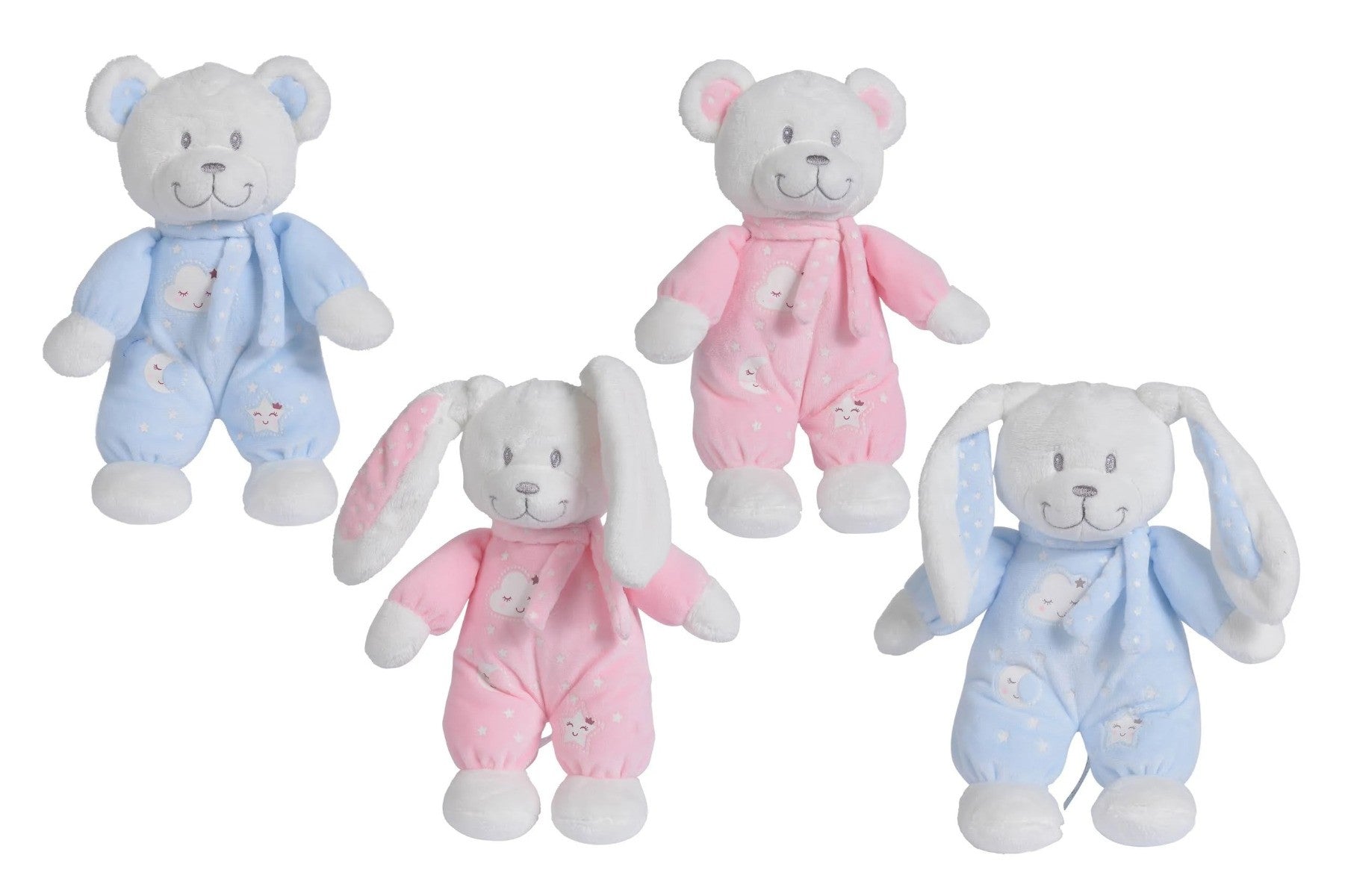 Nicotoy-Blue Bear&Rabbit Plush GID (30cm,4ass)