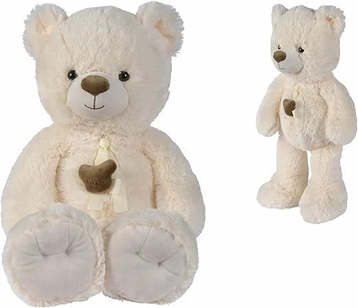 Nicotoy Plush Bear creme ribbon head bear 85cm