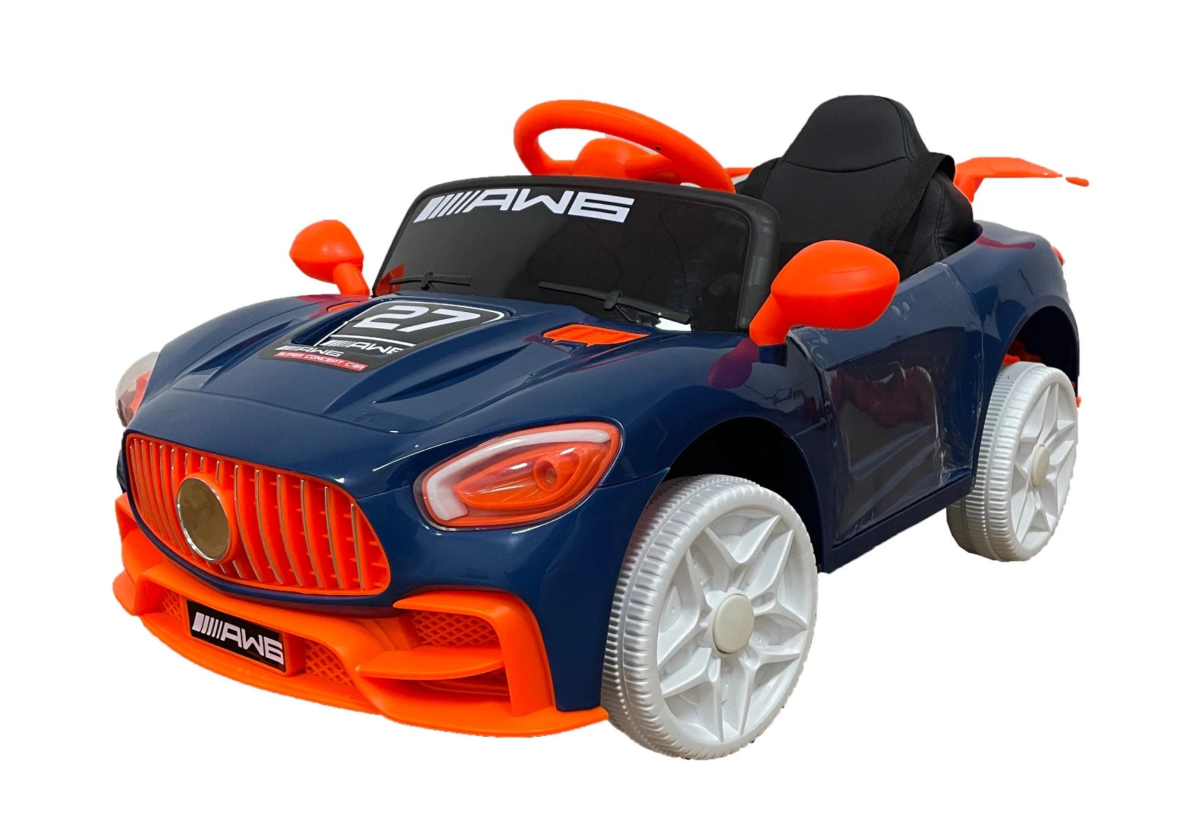 ORBIC TOYS MERCEDES DESIGN ELECTRIC RIDE ON - BLUE /ORANGE