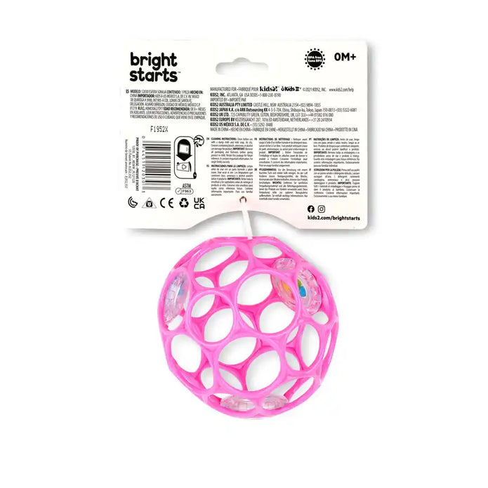 Bright Starts Oball Rattle™ Easy-Grasp Toy - Pink